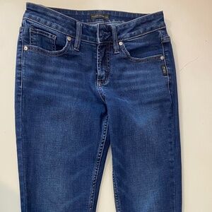 Silver Jeans Co. Women's Suki Mid Skinny Dark Wash Stretch Jeans W26 L31